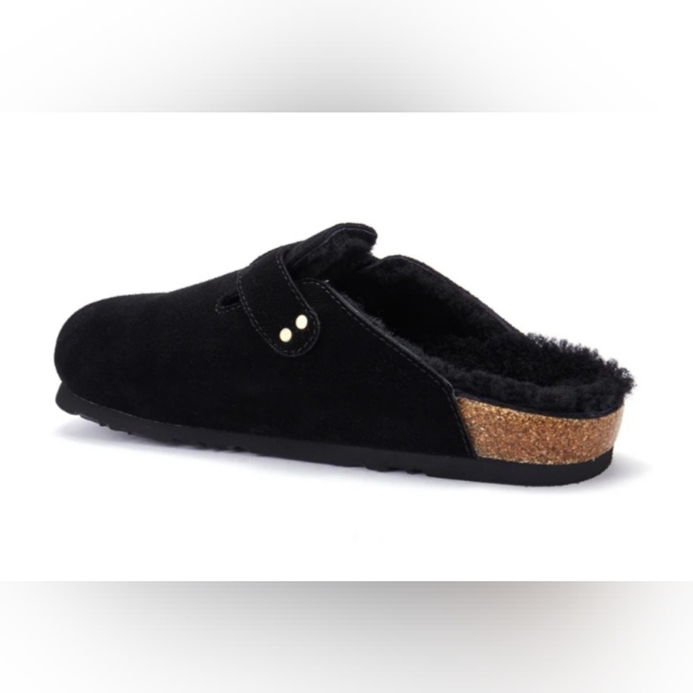 Australia Luxe Berlin Black Clog Style Suede Shoes Sz 8 NIB